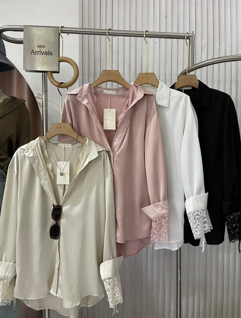 MATINEE Lacey Decor Satin Shirts